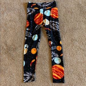 Lularoe space planet leggings one size. Os.
